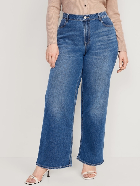 Old Navy Denim - Old Navy High-Waisted Wow Wide-Leg Jeans In New Moon 18